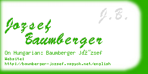 jozsef baumberger business card